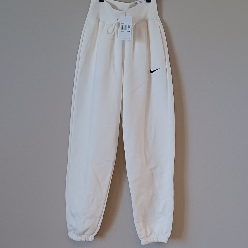Nike NWT Womens Ivory Sweatpants Oversized Fit High Rise XXS Retails 65.00